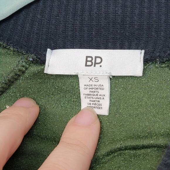 BP Hunter Green Velvet and Red Floral Bomber Jacket, Sz XS - Picture 3 of 6